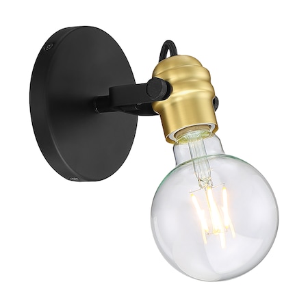 Nuvo Fixture, Indr Sconce, 1-Lght, Incandescent, 60W, 120V, A19, Medium Bse, Length: 2.75 60/6981